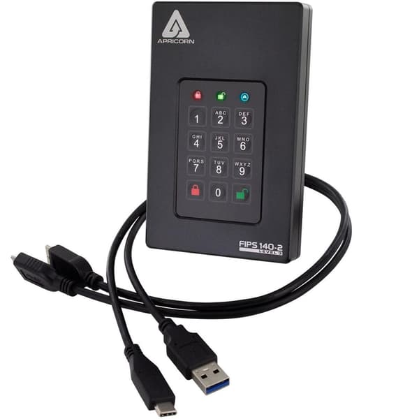 Apricorn Aegis Fortress L3 - harddisk - 2 TB - USB 3.1