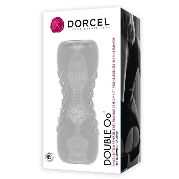 Masturbator tvådelad 2 hål dorcel dubbel Oo