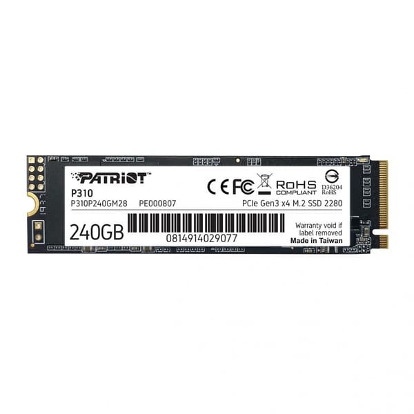Patriot P310 - solid state drive - 240 GB - PCI Express 3.0 x4 (NVMe)