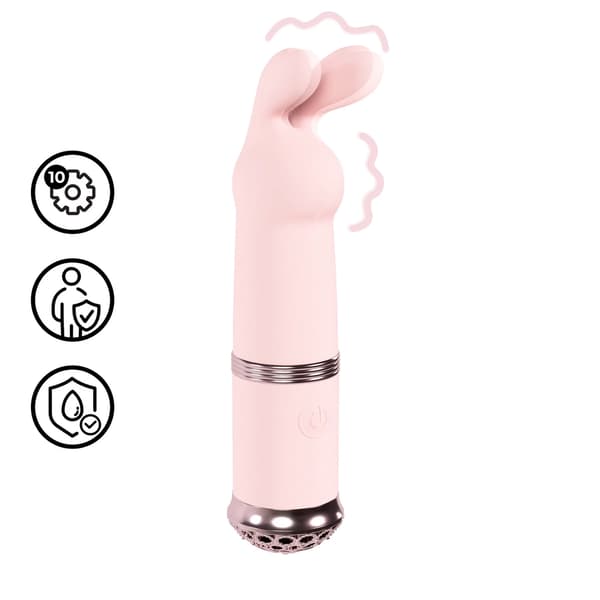 Reve Mini Rabbit Model Pink - Kompakt Silikone Intim Enhed 10 Tilstande