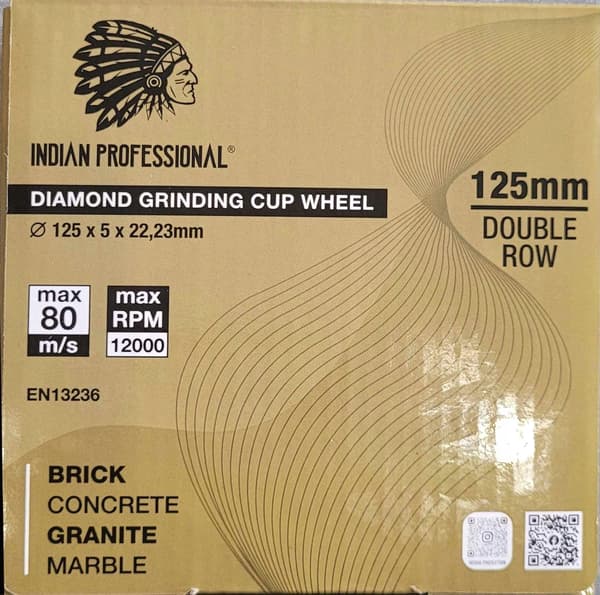 125 mm DIAMANTSLIPSKIVA DUBBELRADIG INDISK PROFESSIONELL