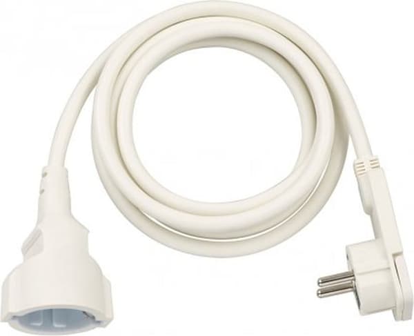 Backlooser, 1x platt kontakt (vit, 2 meter)