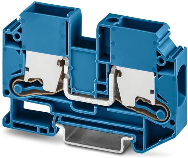 2-leder 16mm2 skinneforbinder, blå farve klemrække XT 16 BU