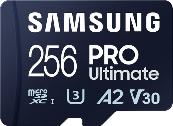 Samsung PRO Ultimate 256 GB microSD-hukommelseskort med SD-kortadapter