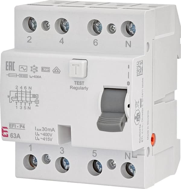 ETI EFI-P4 AC 63/0.03 EXKL. DIFFERENSSTRÖM.