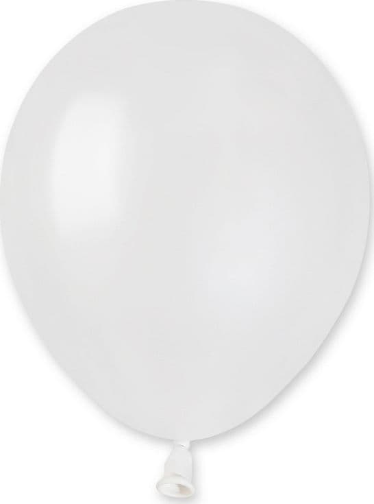 Gemar Metallicballonger Pärlvit, AM50, 13 cm, 100 st