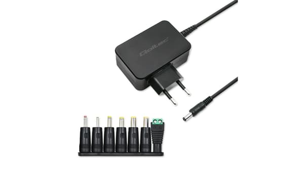Qoltec universaali verkkolaite 30W | 12V | 2.5A | 7 pistoketta