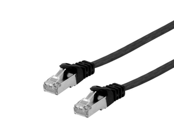 Equip Equip Patchkabel Cat6A U/FTP 2xRJ45 0.50m SortFladkabel