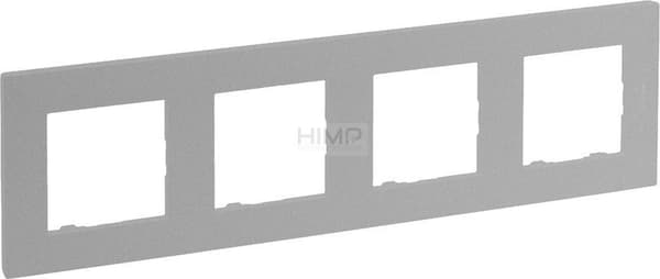 Legrand Niloe Step - firedobbelt ramme 4x - farve stål 863494