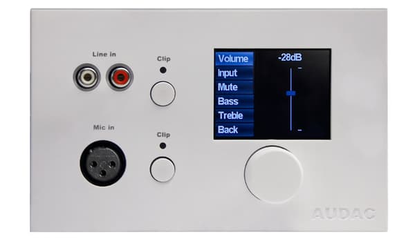 AUDAC MWX65/W Alt-i-én integreret panel til MTX-matricer, hvid