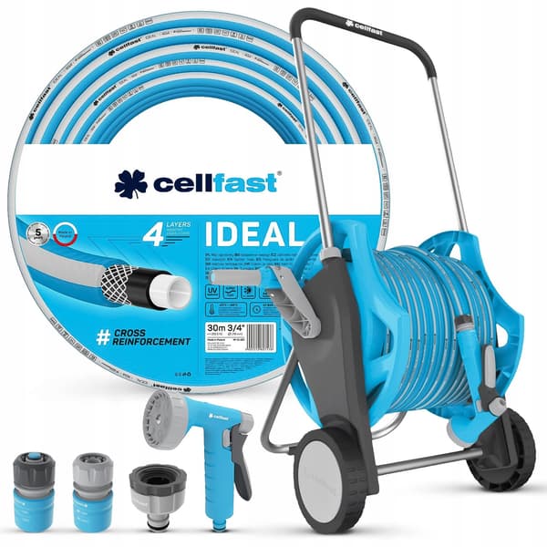CELLFAST METALLVAGN EXPLORER + SLANG 30 m 1/2\" SET