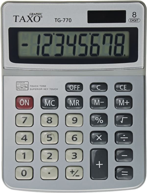 Skrivebordslommeregner TG-770 sølv
