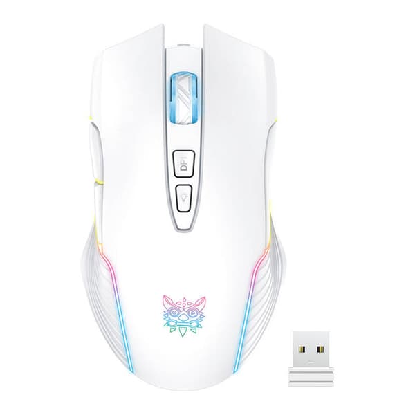 Onikuma CW905 RGB Trådlös Vit Gamingmus