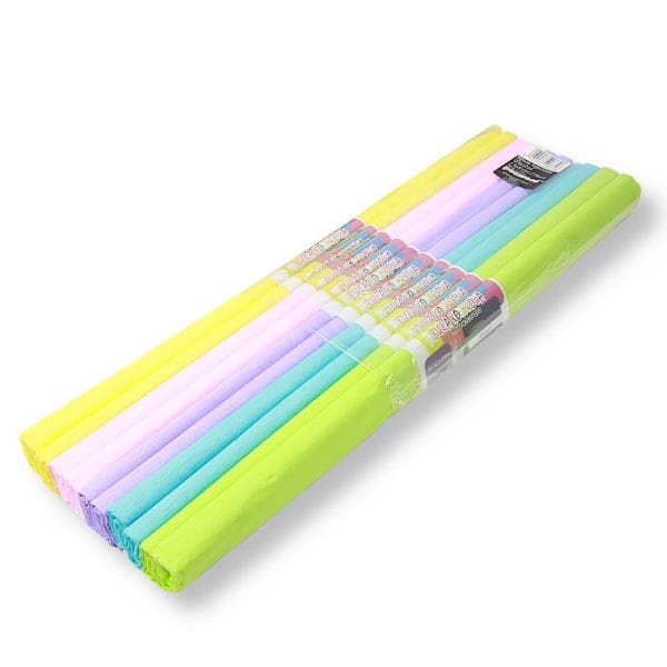 Bibula rynkad pastell 50x200 5färger/10st pris per förpackning