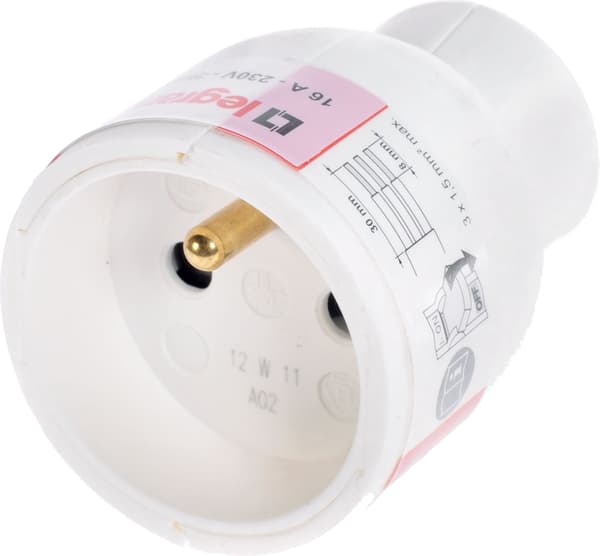 Legrand Bærbar Stikkontakt hvid 16A (50102)