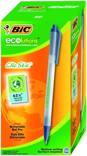 Kuglepen Bic Clic Stic Blå 50 enheder