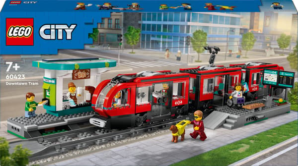 Konstruktör LEGO® City Spårvagn och station i centrum 60423