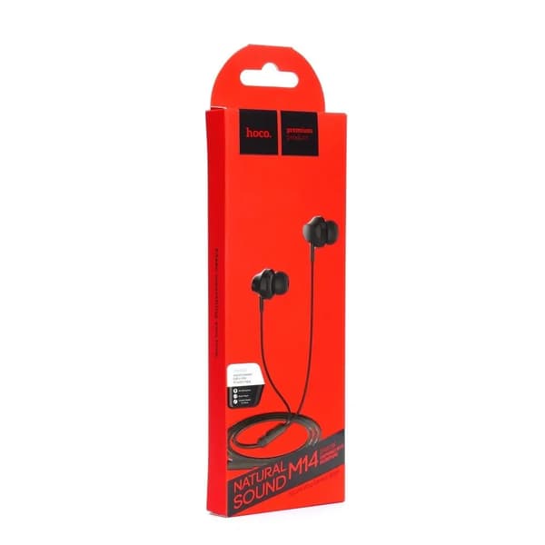 HOCO kablede hovedtelefoner Jack 3,5 mm med mikrofon M14 sort