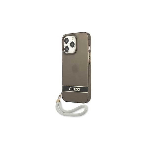 Original GUESS Hardcase GUHCP13LHTSGSK för iPhone 13 PRO (Translucent / svart)