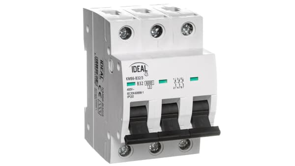 Strømafbryder 3P B 32A 6kA AC KMB6-B32/3 23159