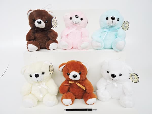 Maskot Mis 18cm 6 farver mix