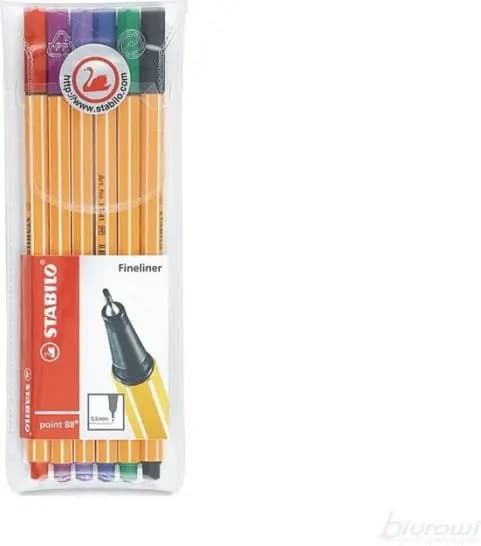 Stabilo Point 0.4nn 6-färgs fineliner (SH1011)