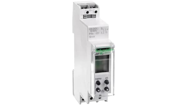 Schneider DIN-skinne timer-programmer 1-kanal 25H/7D 18MM 1C 16A (CCT15854)