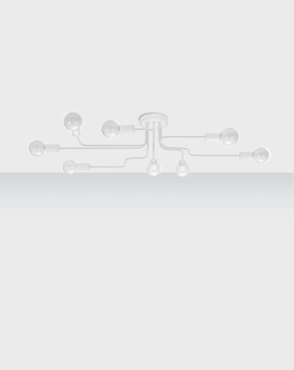 Lysekrone VECTOR 8 hvid