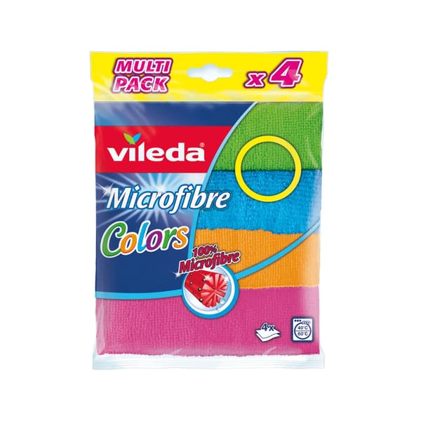 VILEDA Mikrokuituliinat Colors 4 kpl