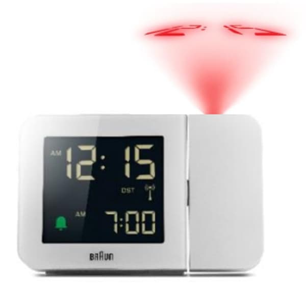 Braun BC 015 W-DCF vit radiostyrd väckarklocka