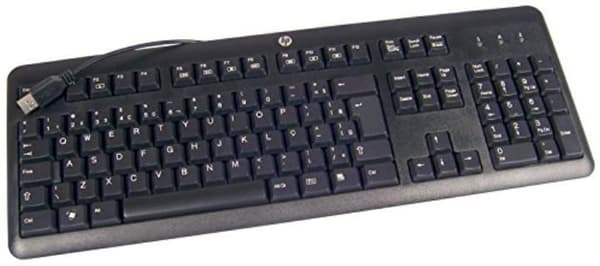 HP 672647-053 tastatur USB AZERTY Fransk Sort