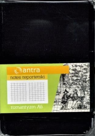 Reporterblok A6 ternet Romantik Sort ANTRA