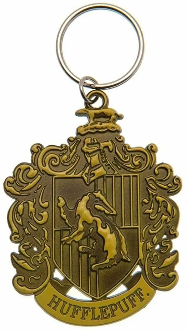 PYRAMID Harry Potter Hufflepuff vapensköld nyckelring i metall