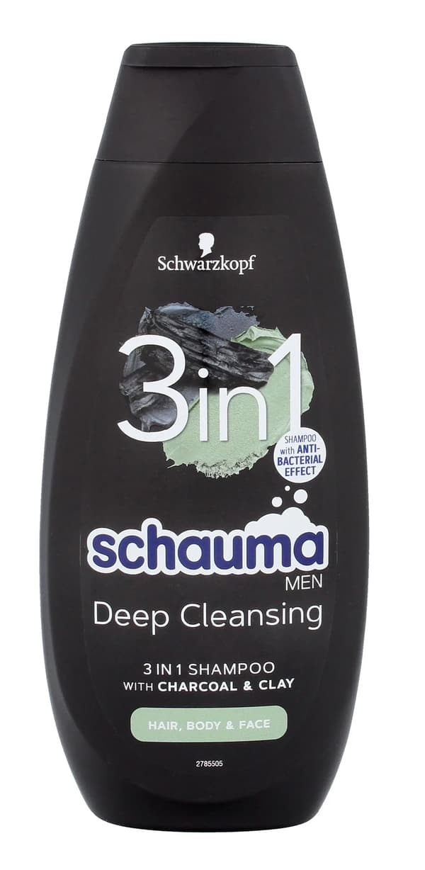 Schwarzkopf Schauma Men Puhdistava Shampoo 3in1 Hiili 400ml