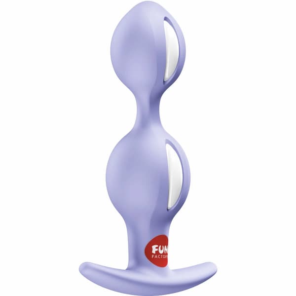 FUN FACTORY B-Balls Duo Purple - Dubbelviktat silikonsystem