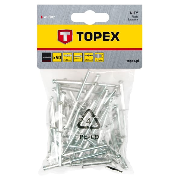 Aluminiumnit 4,8 x 10 mm, 50 st.