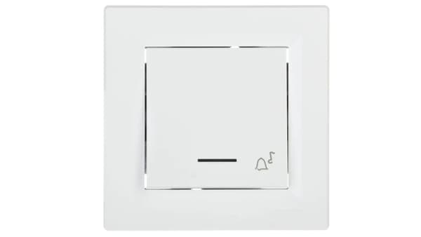 Schneider Electric Tryckknappsklocka belyst Aspora vit - EPH1700121