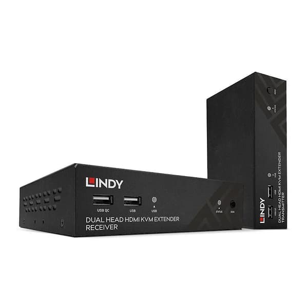 Lindy 150M Cat.6 Dual Head HDMI, USB & RS232 -jatkaja