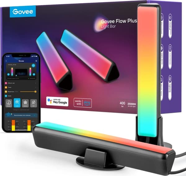 Govee H6056 Flow Plus | LED-lamper | RGBICWW, Wi-Fi, Alexa, Google