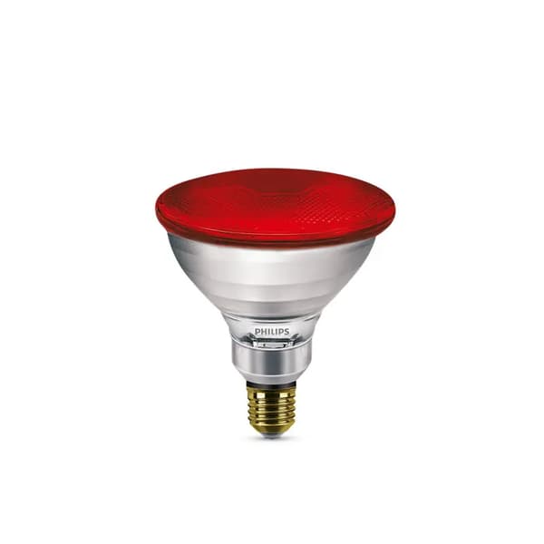 Philips PAR38 E27 175W IR varmepære, rød