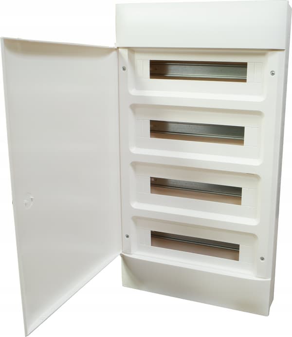 PRACTICBOX S udenpåliggende modulært tavle 4x18 døre hvid 137429