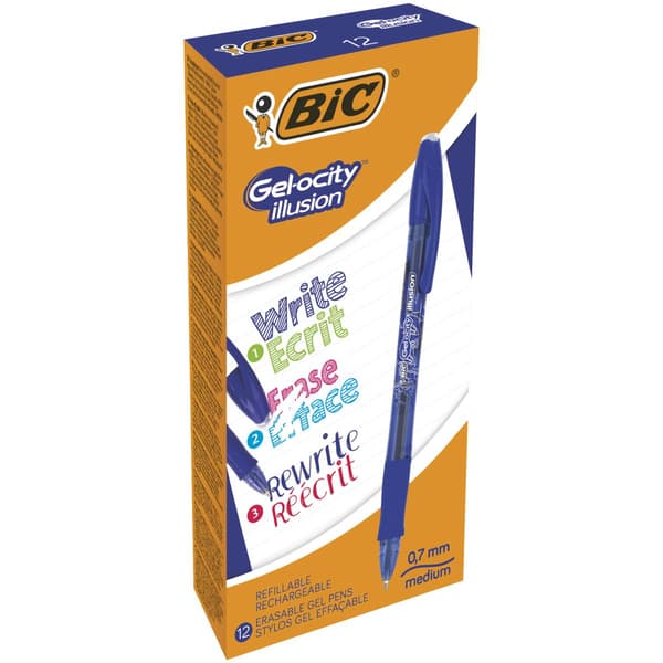 Kuglepen Bic Gelocity Illusion blå 0,3 mm (943440)