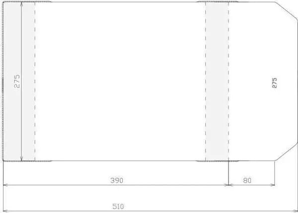 Justerbart dæksel 275x470mm (50 stk)