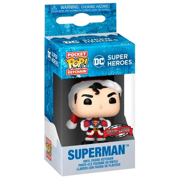 Fick-POP-nyckelring DC Comics Holiday Superman Exklusiv