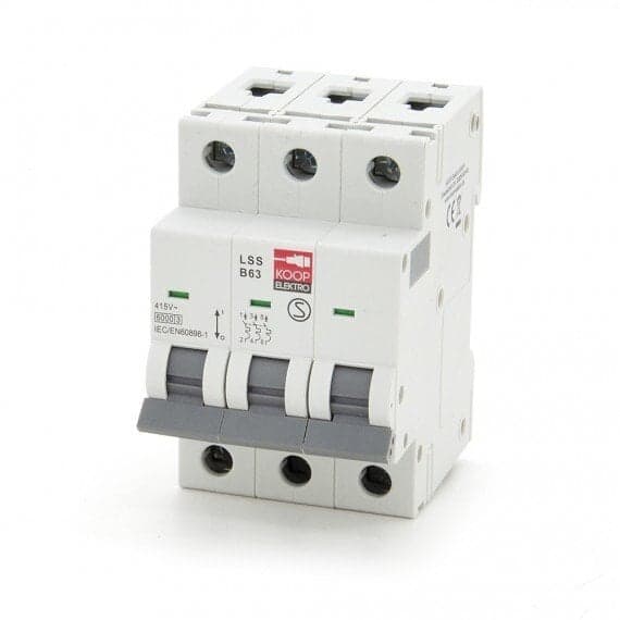 Strömbrytare, säkring KOOP Elektro B63A LSS B63 3P