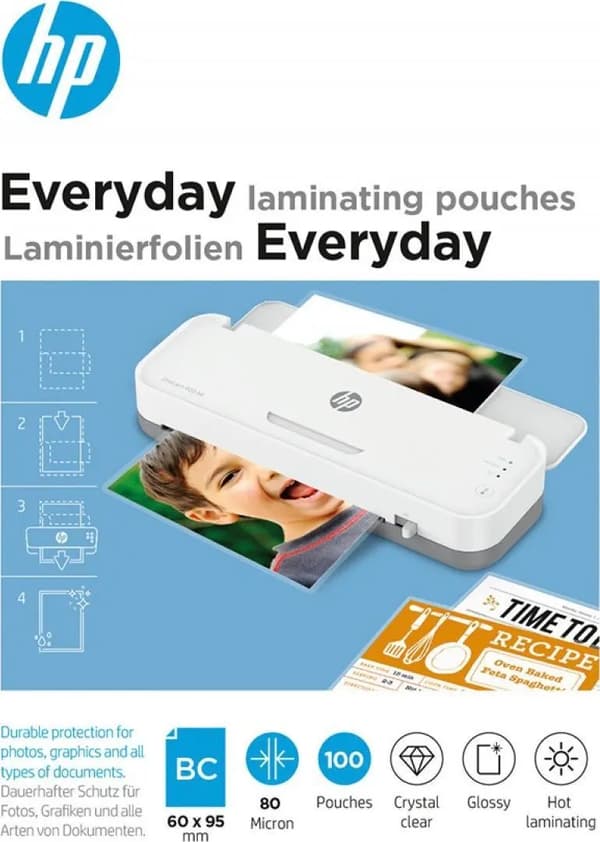 HP Everyday Lamineringsbesøg 80 mikron, 100 stk.
