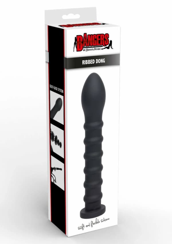 Ribbad Dong Easy-Lock 19 cm Svart