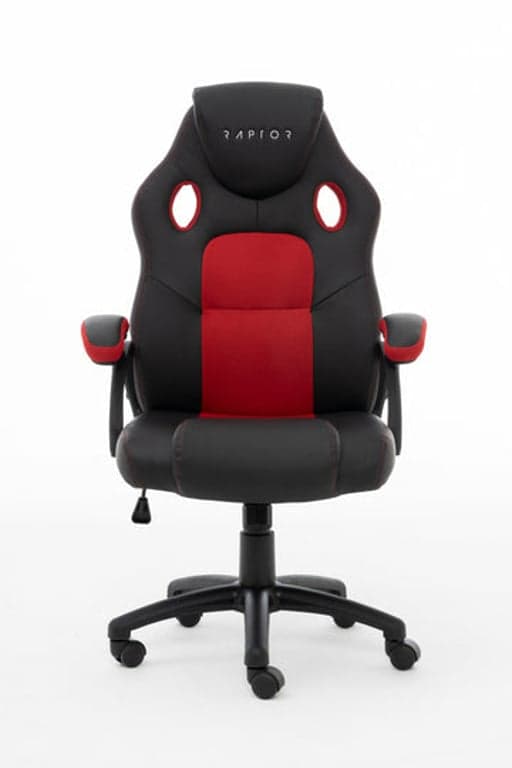 Gaming Stol Raptor GS-40 PU + Stof Sort/Rød