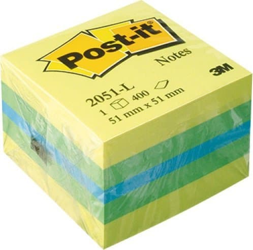 Post-it lappar 51x51mm (2051L) citron (400)