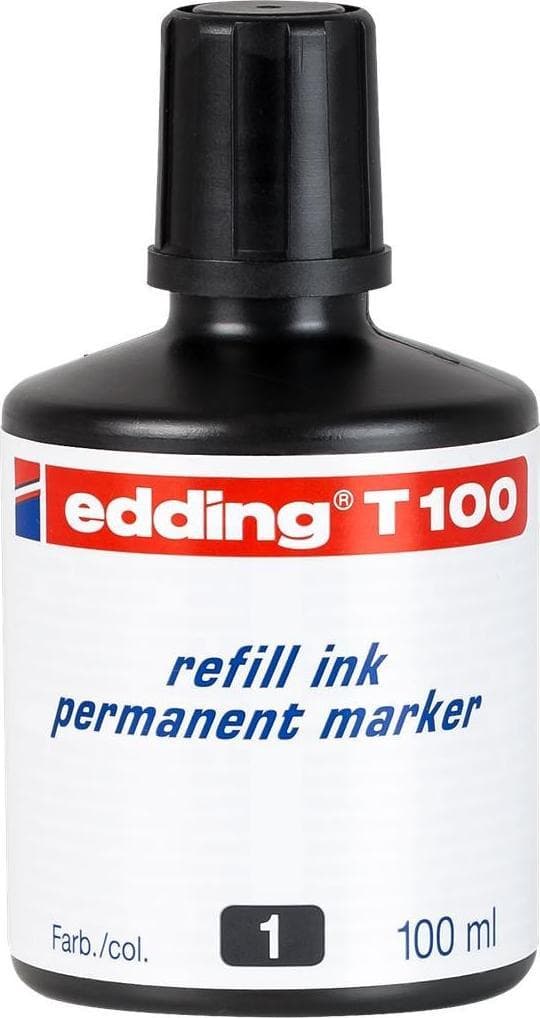 Edding Bläck för permanenta markörer 100ml.svart EDDIND T100/001/C